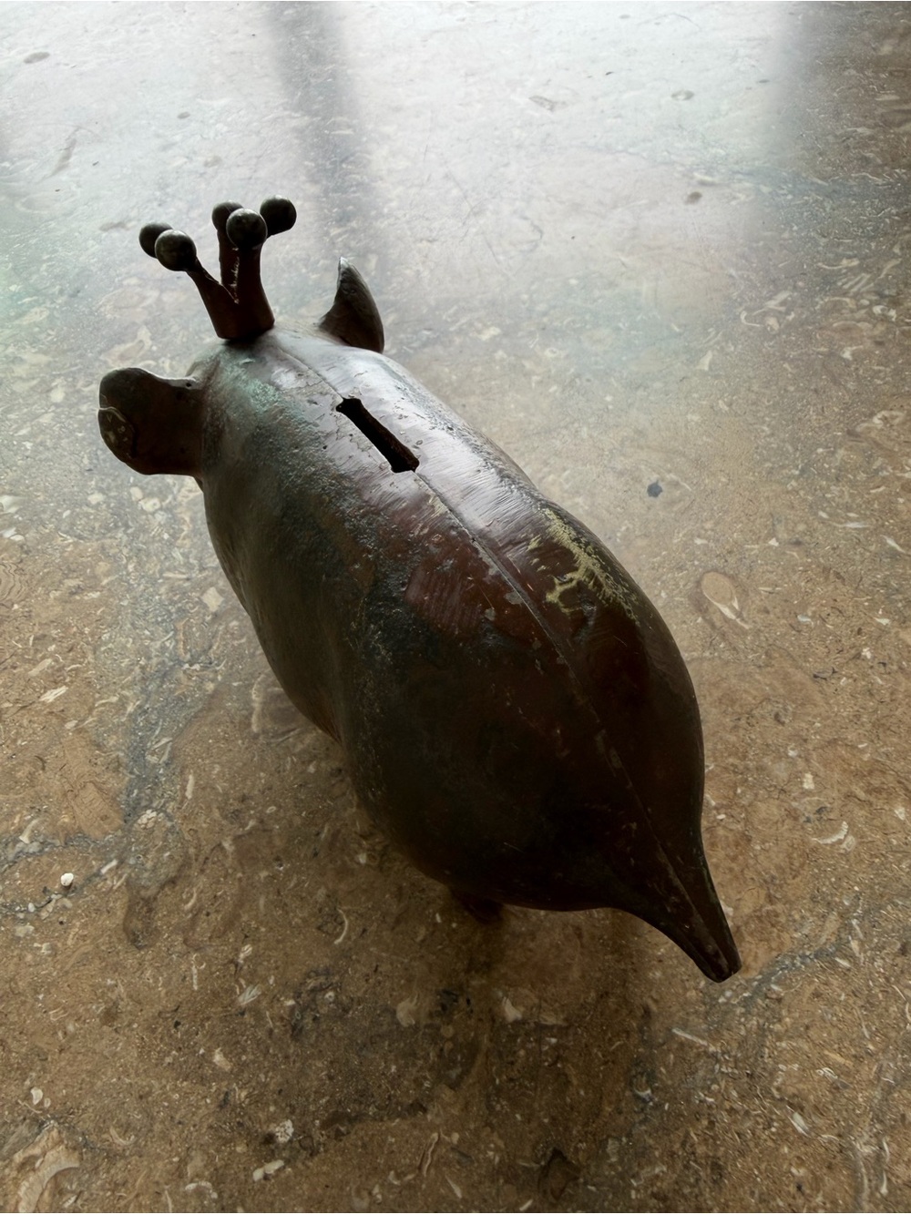 VERY RARE Jan Barboglio Crowned Pig Bank - Picture 9 of 11